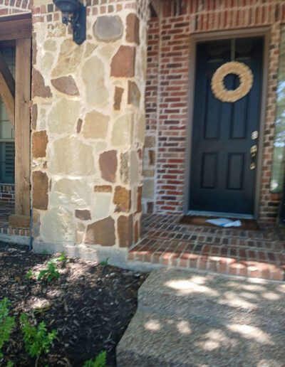 house porch stone addition in murphy tx